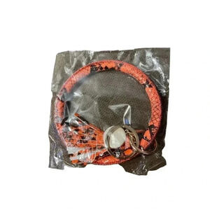 WRISTLET KEY FAB KEYCHAIN ORANGE SNAKESKIN